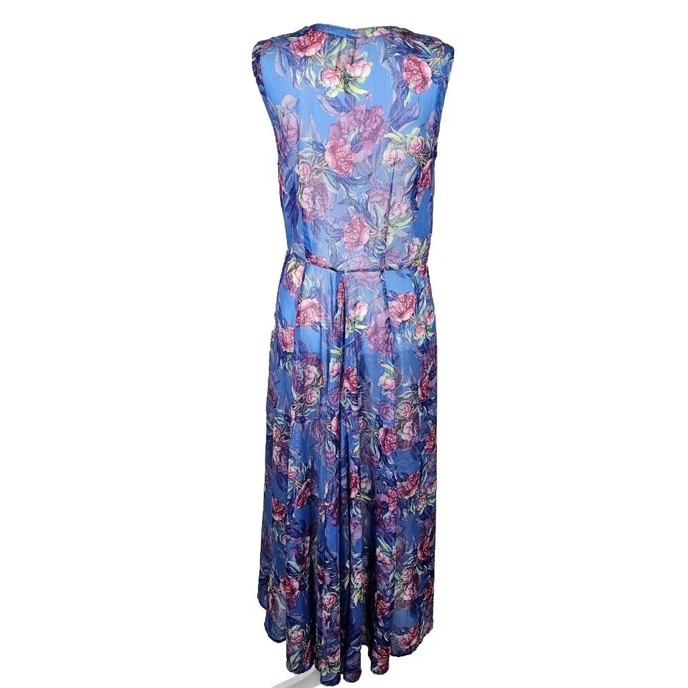Aratta Silent Journey Small Floral Embroidered Maxi Dress Boho Chic Flowy READ - Picture 8 of 10